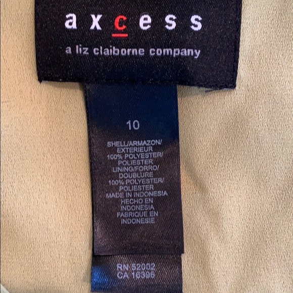 Axcess Lime Green Top With Side Zipper Size 10 - Picture 5 of 5